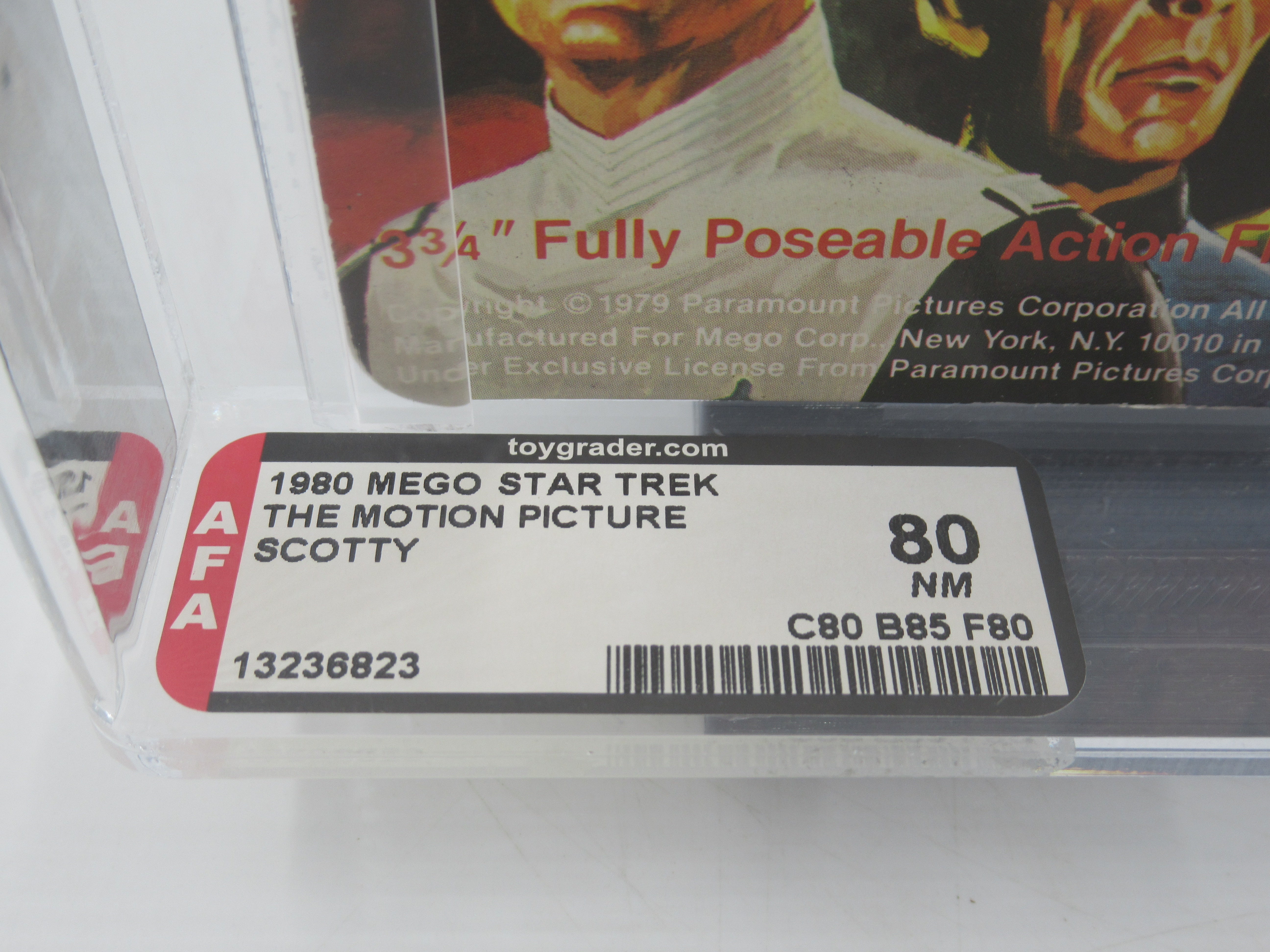 STAR TREK Scotty Graded Action Figure (AFA 80 NM) - Mego Corp. (1980) Vintage Toy